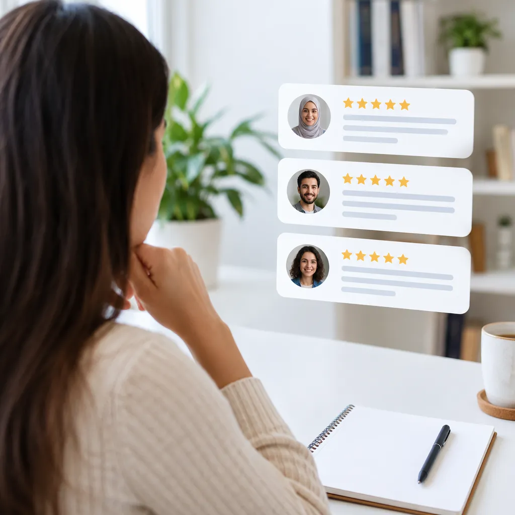 ابحث عن تقييمات متعلمين خارج القناة